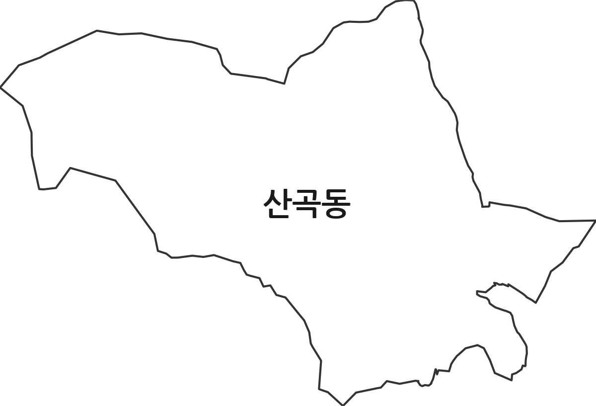 전북특별자치도 남원시 산곡동 법정동 행정구역 경계 지도