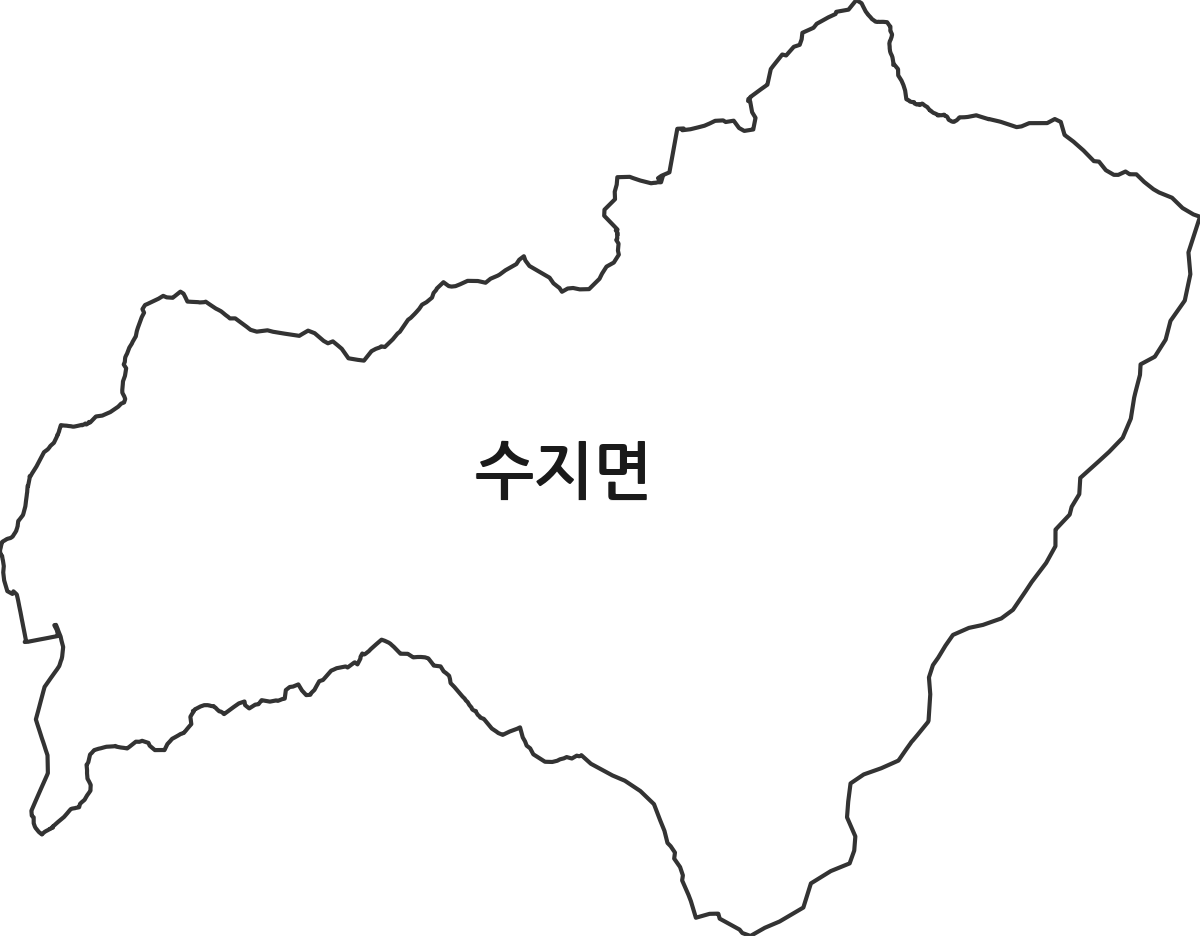 전북특별자치도 남원시 수지면 법정동 행정구역 경계 지도