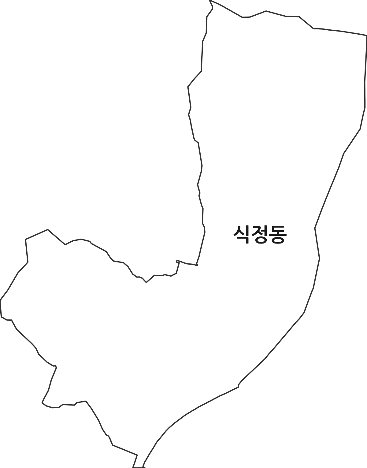 전북특별자치도 남원시 식정동 법정동 행정구역 경계 지도