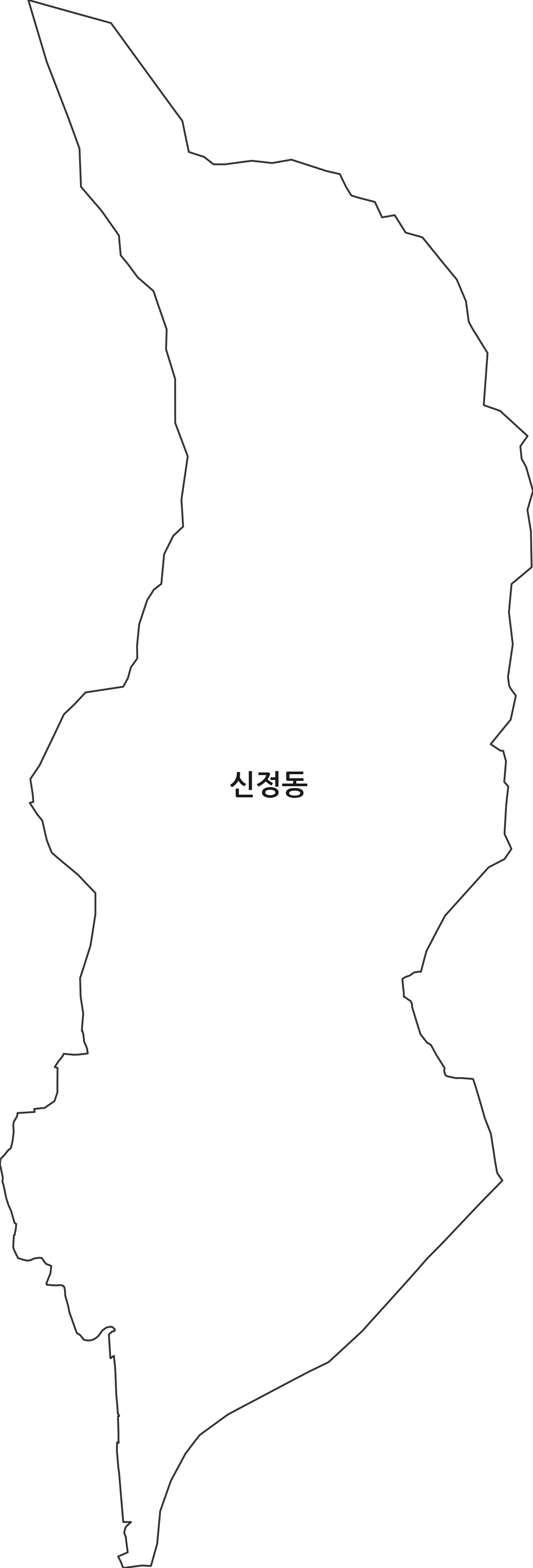 전북특별자치도 남원시 신정동 법정동 행정구역 경계 지도