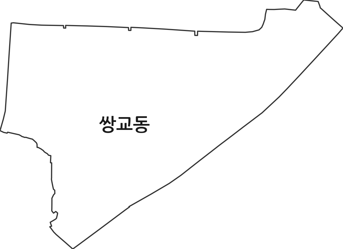 전북특별자치도 남원시 쌍교동 법정동 행정구역 경계 지도