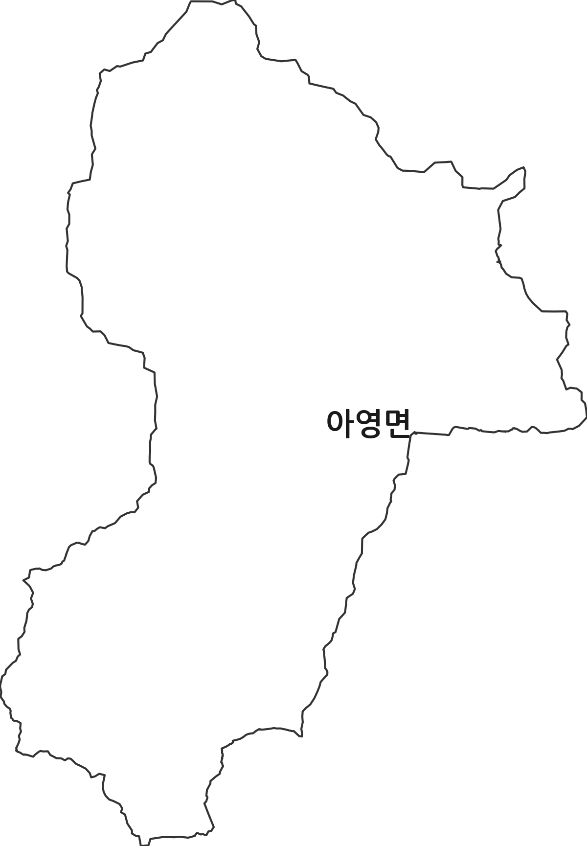 전북특별자치도 남원시 아영면 법정동 행정구역 경계 지도