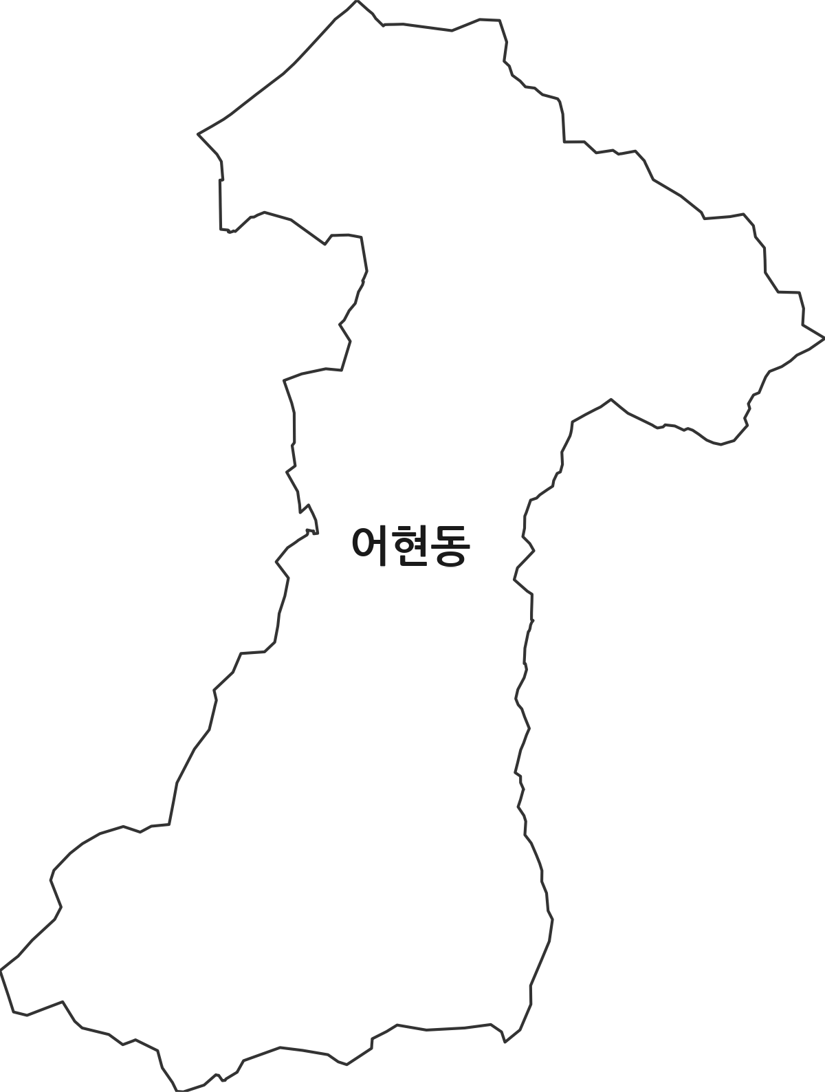 전북특별자치도 남원시 어현동 법정동 행정구역 경계 지도