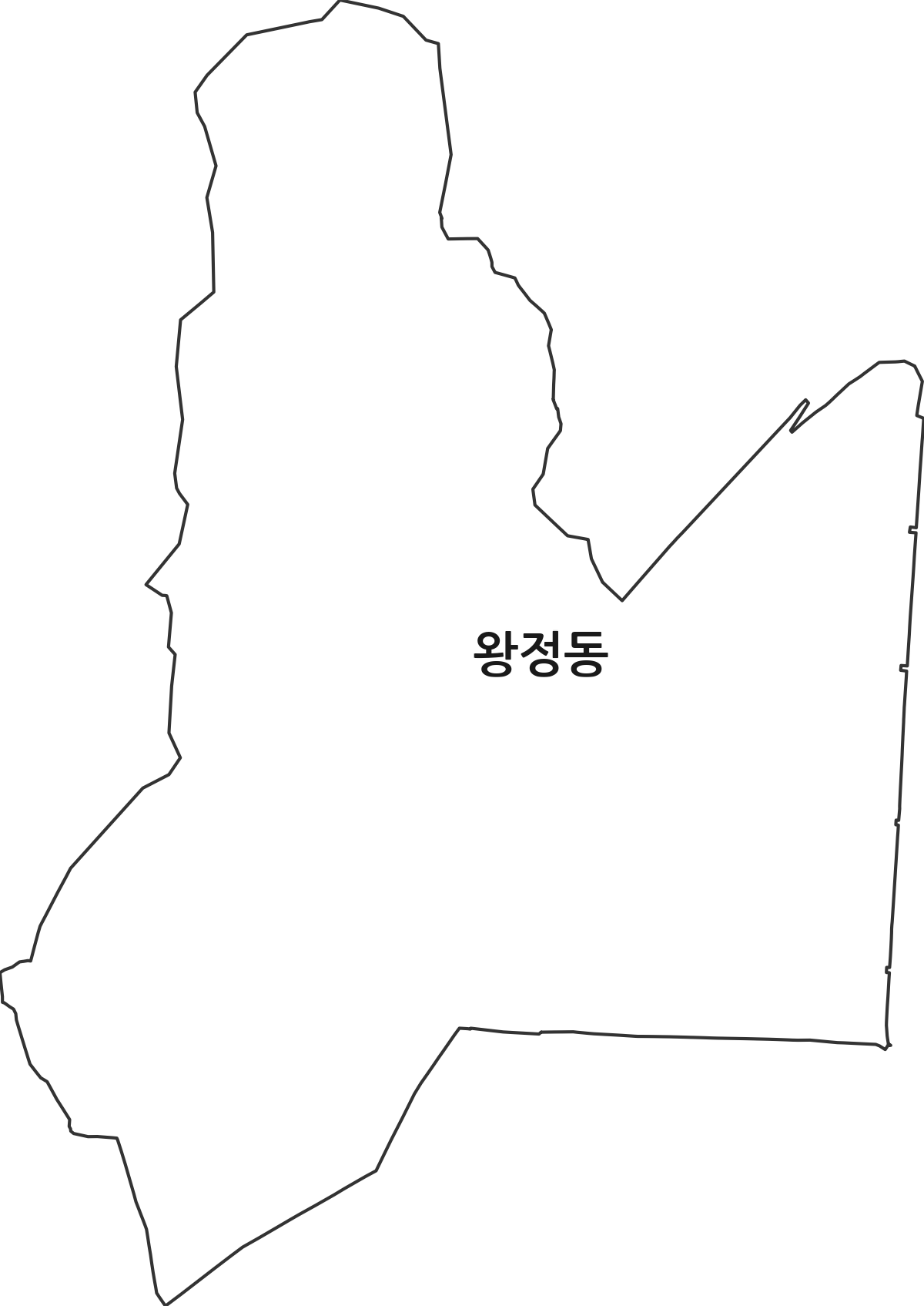 전북특별자치도 남원시 왕정동 법정동 행정구역 경계 지도