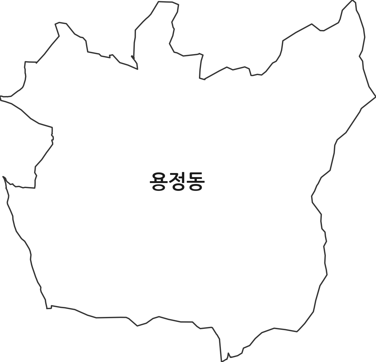 전북특별자치도 남원시 용정동 법정동 행정구역 경계 지도