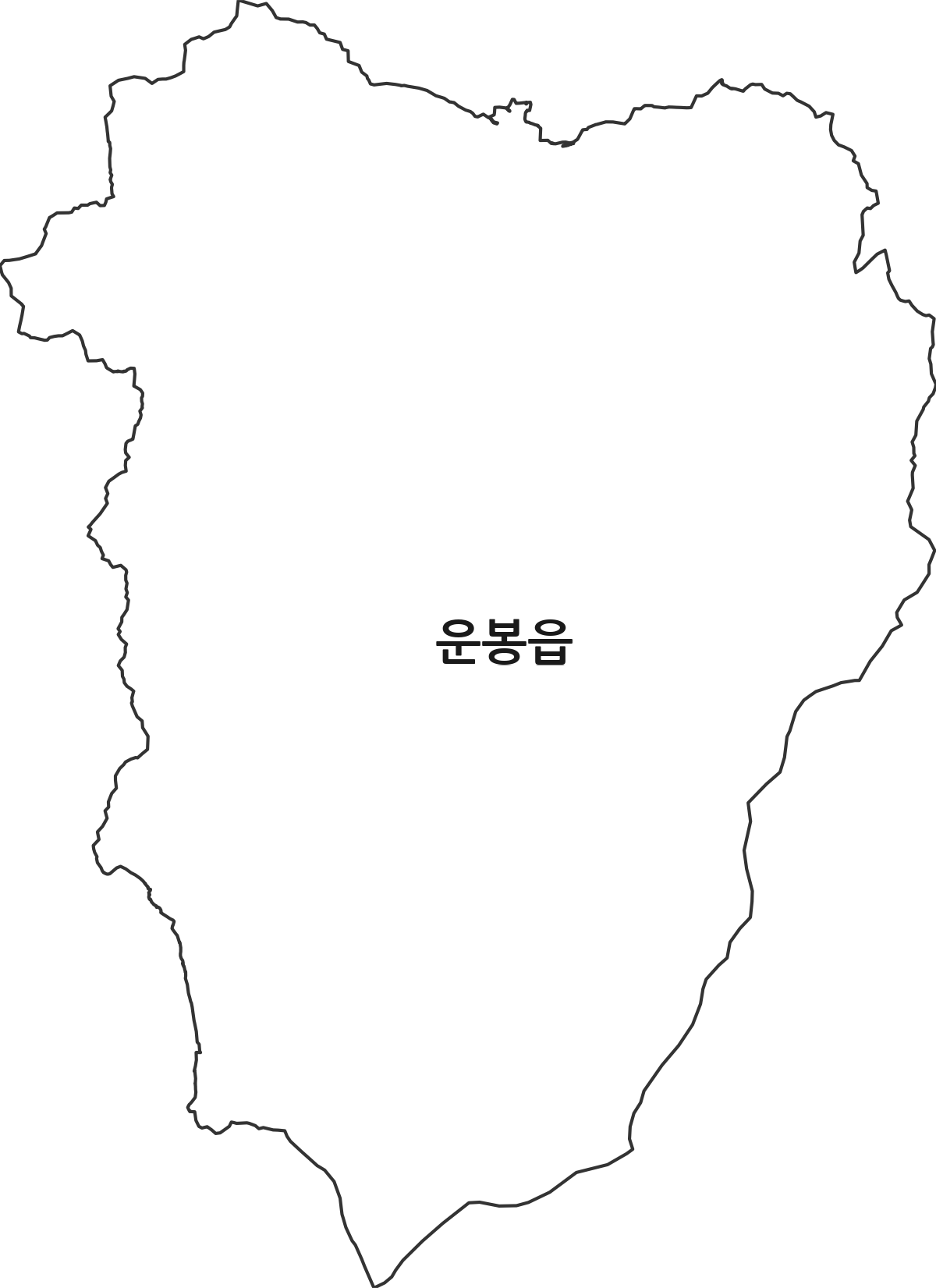 전북특별자치도 남원시 운봉읍 법정동 행정구역 경계 지도