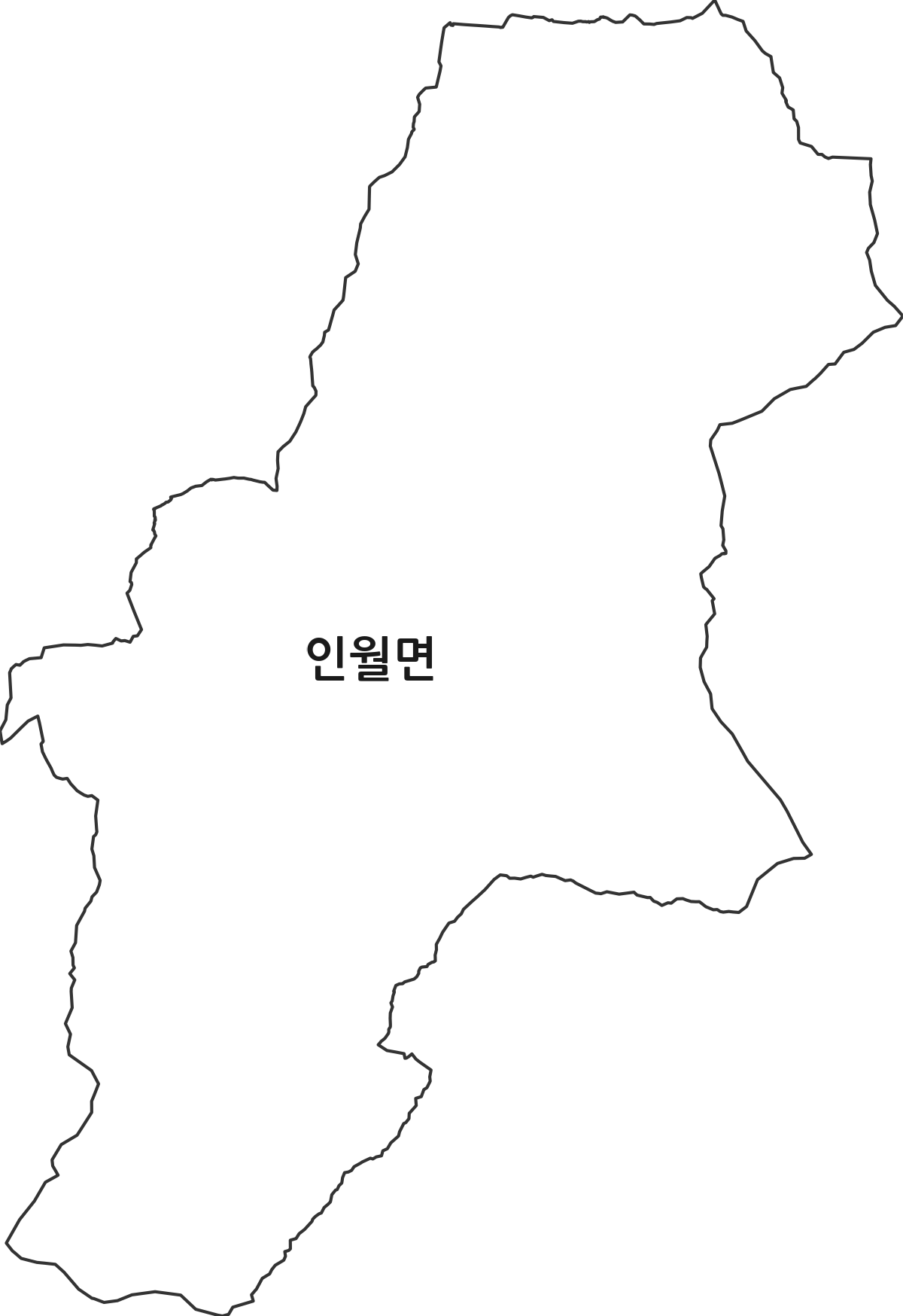 전북특별자치도 남원시 인월면 법정동 행정구역 경계 지도