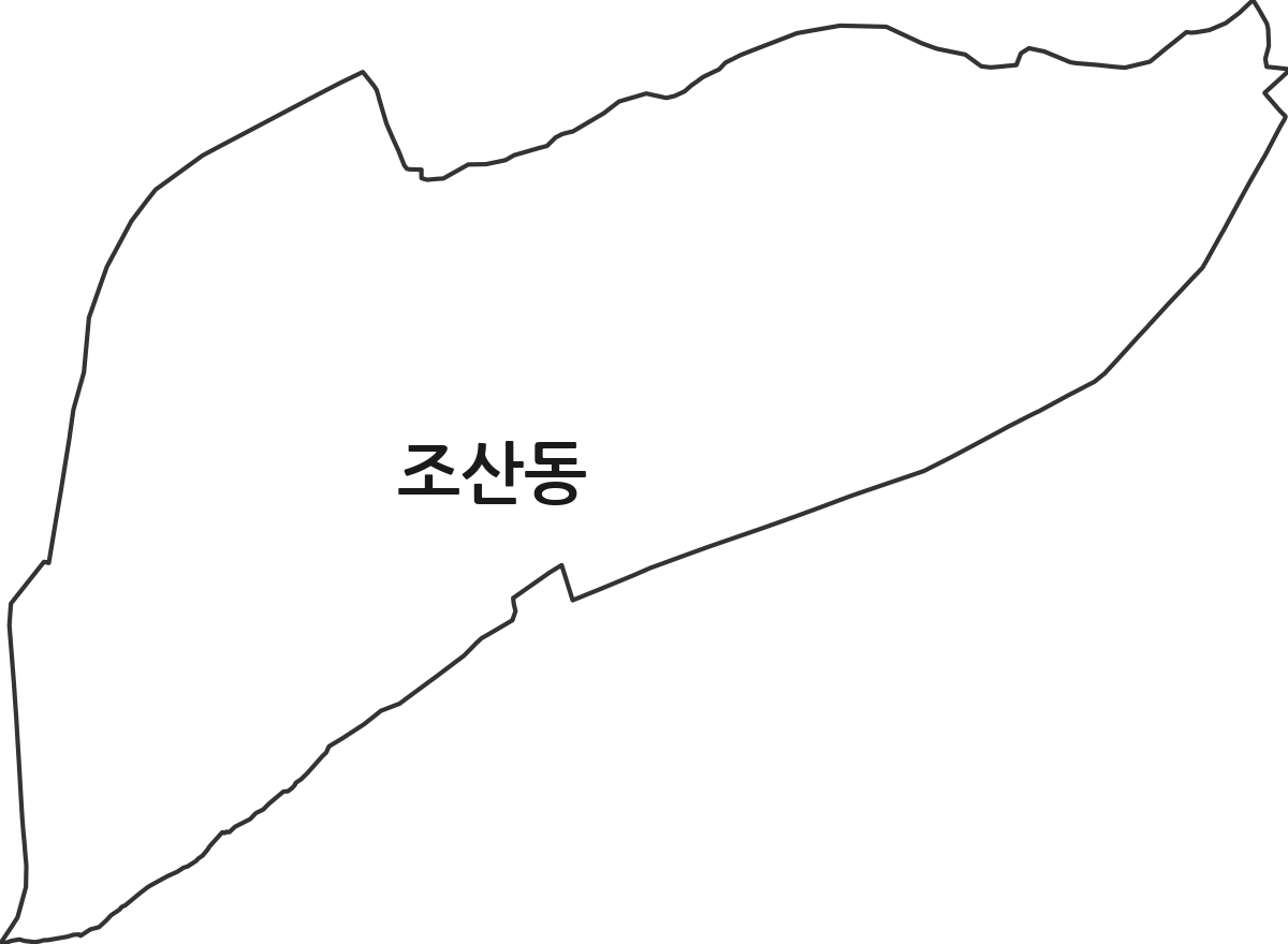 전북특별자치도 남원시 조산동 법정동 행정구역 경계 지도