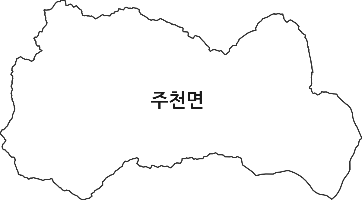 전북특별자치도 남원시 주천면 법정동 행정구역 경계 지도