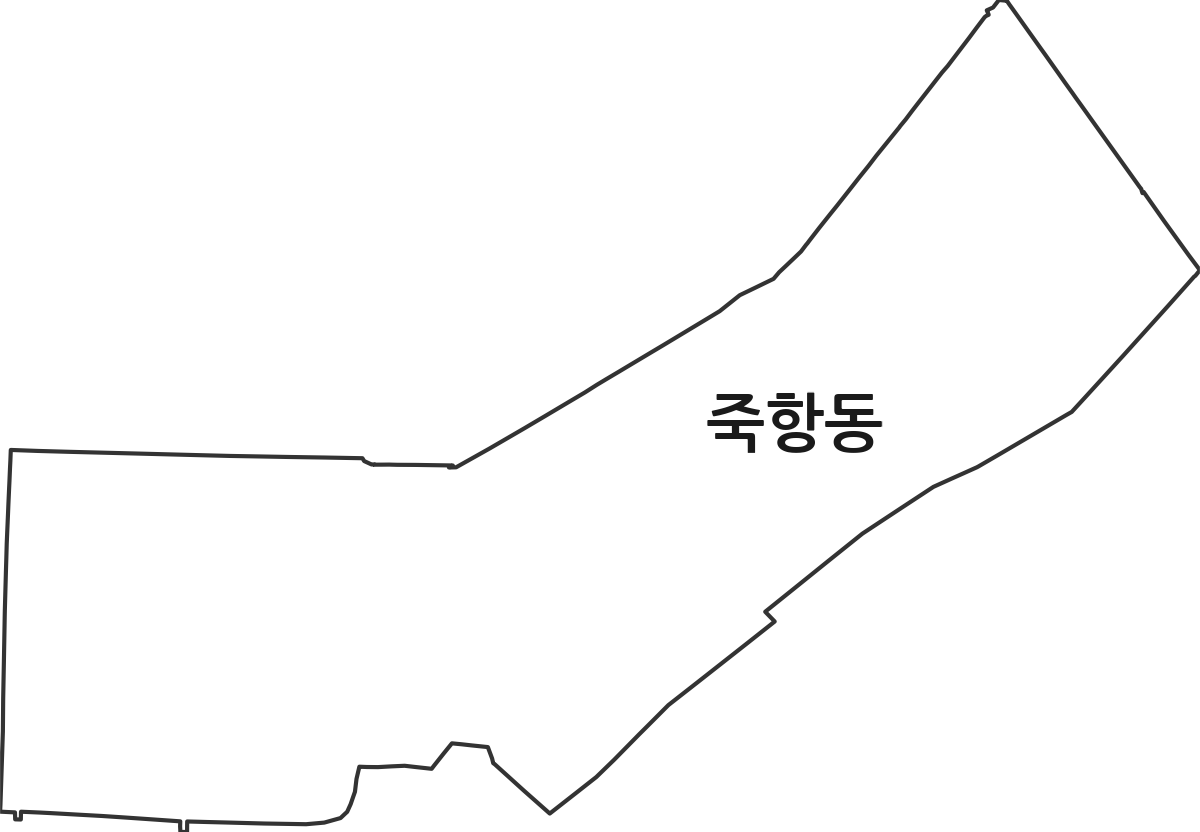 전북특별자치도 남원시 죽항동 법정동 행정구역 경계 지도