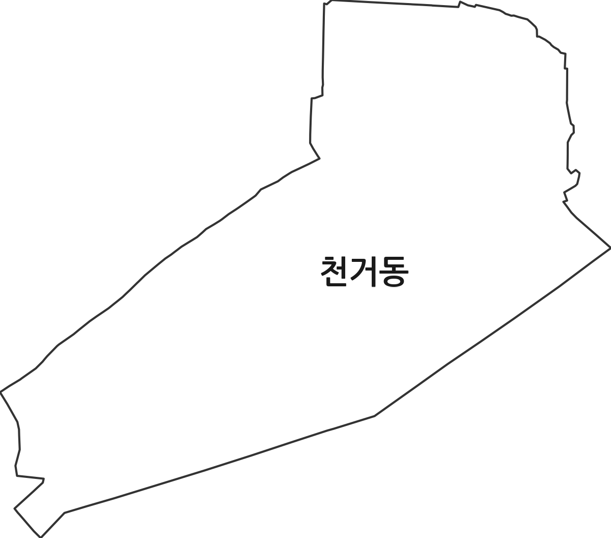 전북특별자치도 남원시 천거동 법정동 행정구역 경계 지도