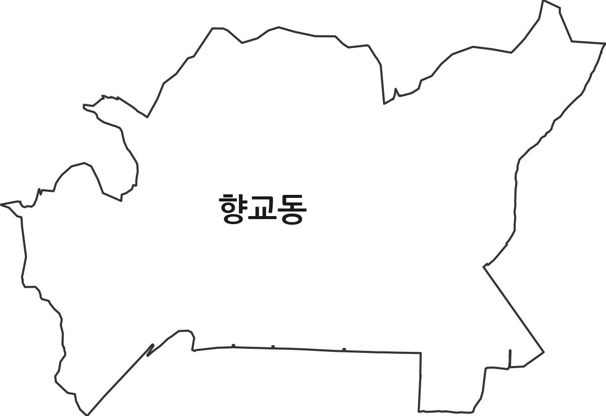 전북특별자치도 남원시 향교동 법정동 행정구역 경계 지도