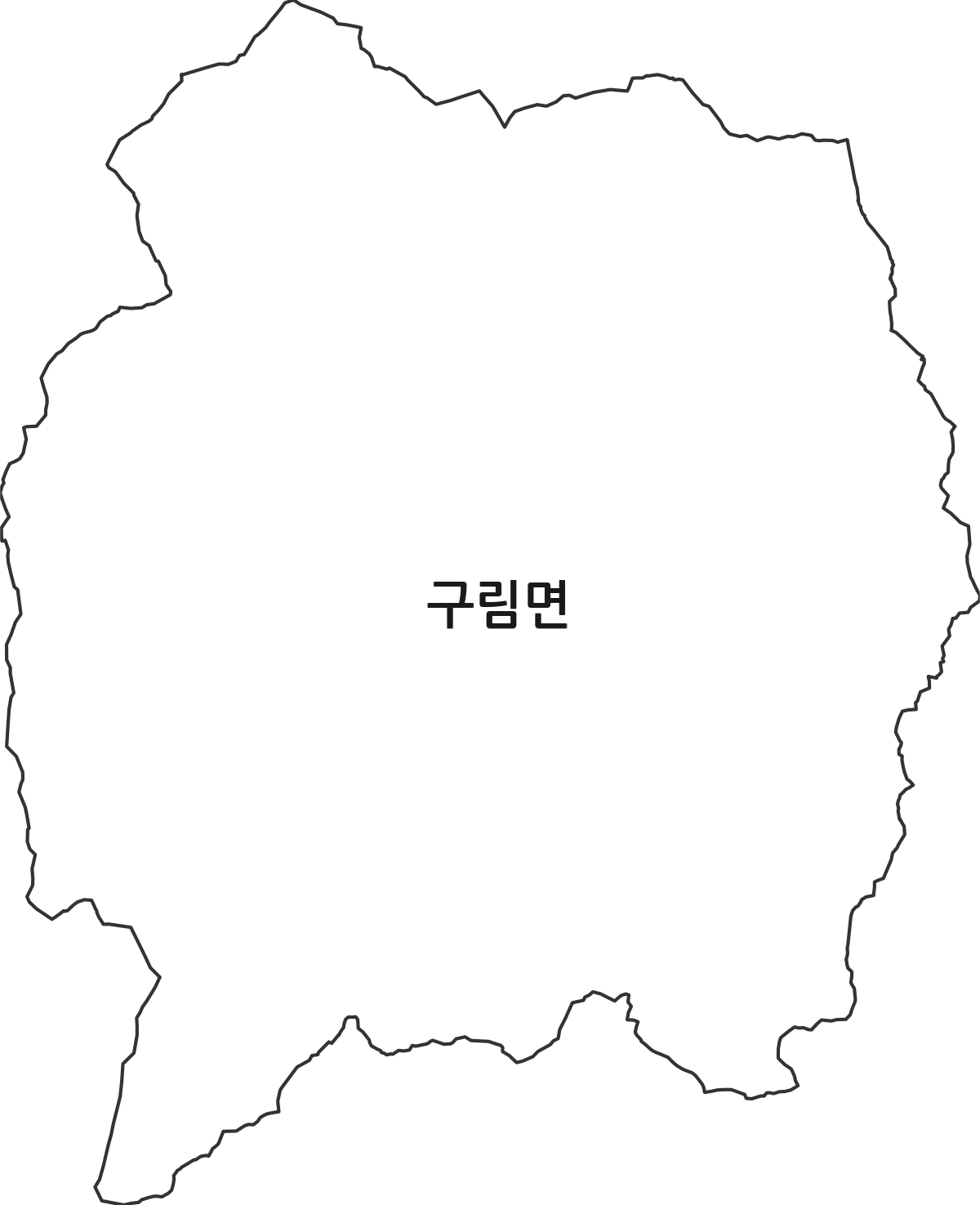 전북특별자치도 순창군 구림면 행정동 행정구역 경계 지도
