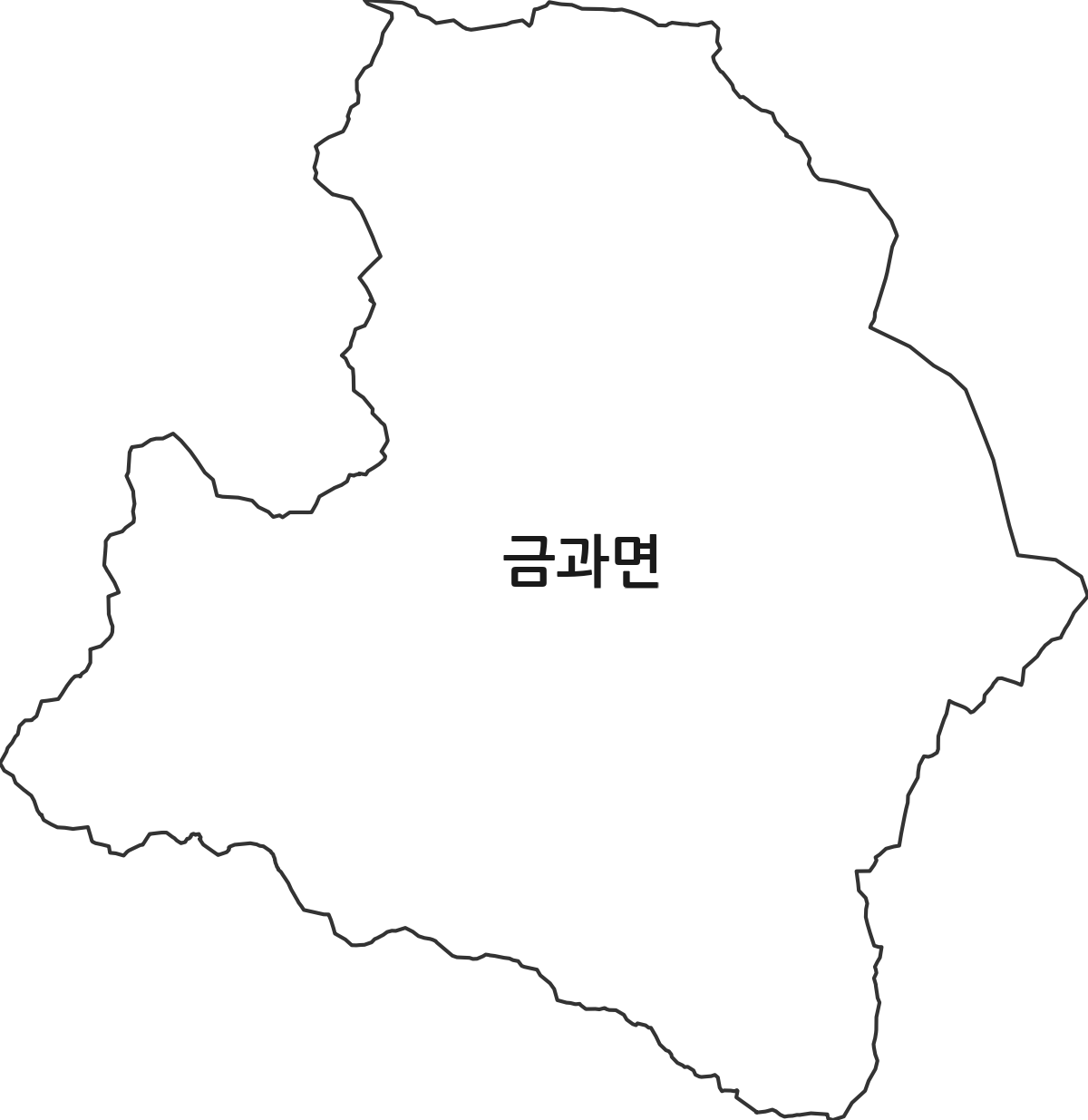 전북특별자치도 순창군 금과면 행정동 행정구역 경계 지도