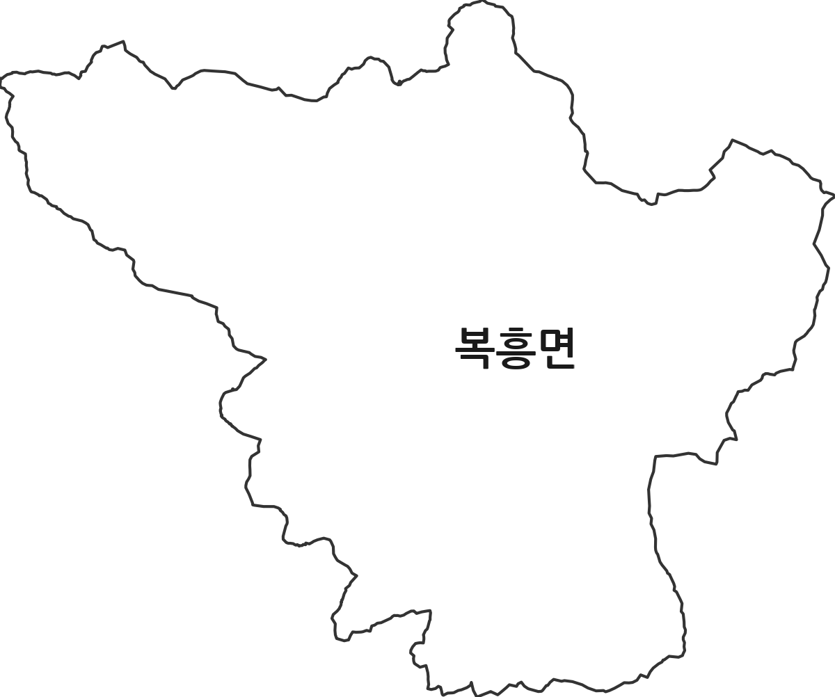 전북특별자치도 순창군 복흥면 행정동 행정구역 경계 지도
