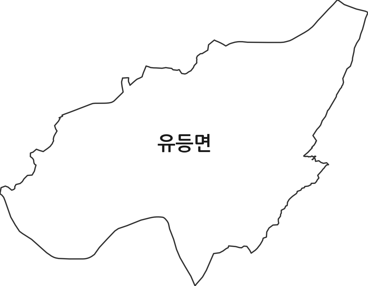 전북특별자치도 순창군 유등면 행정동 행정구역 경계 지도