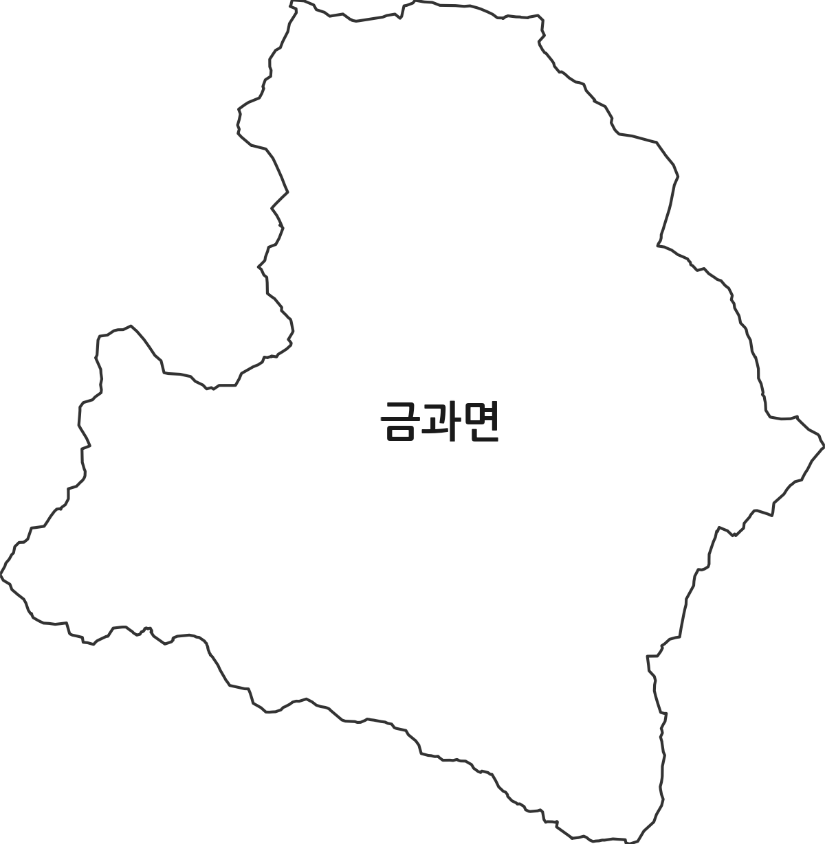 전북특별자치도 순창군 금과면 법정동 행정구역 경계 지도
