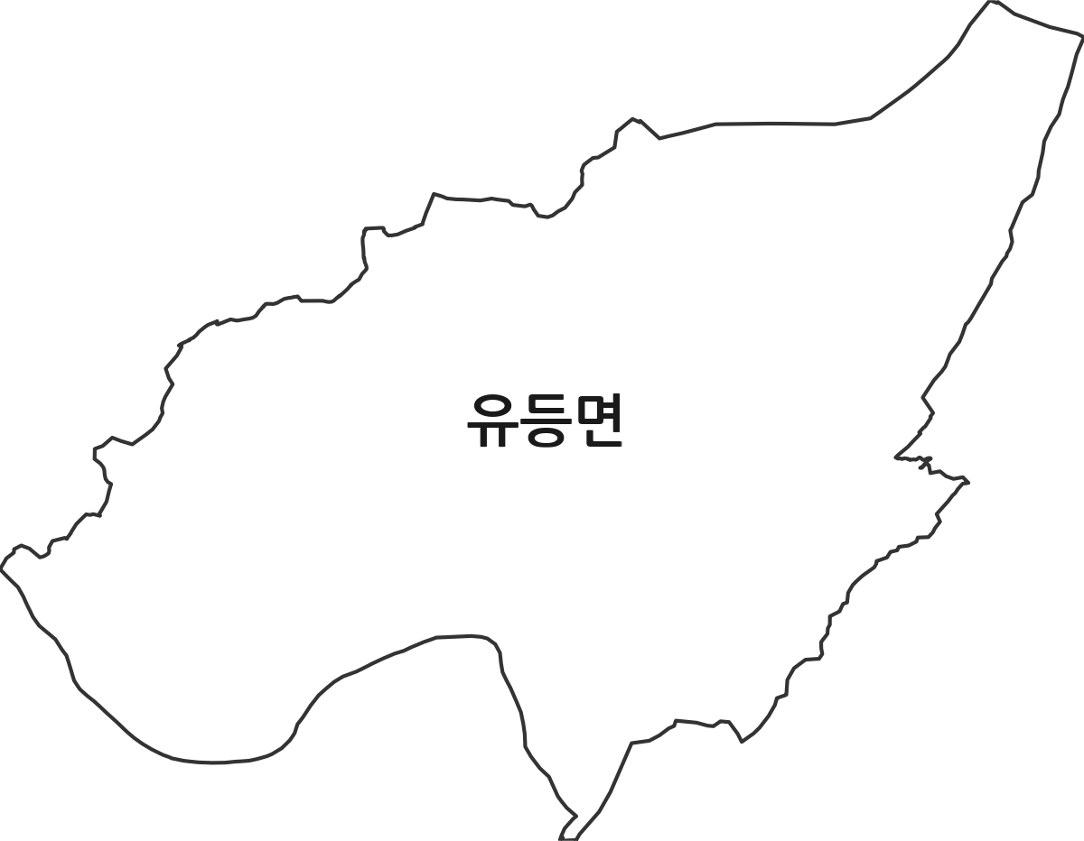 전북특별자치도 순창군 유등면 법정동 행정구역 경계 지도