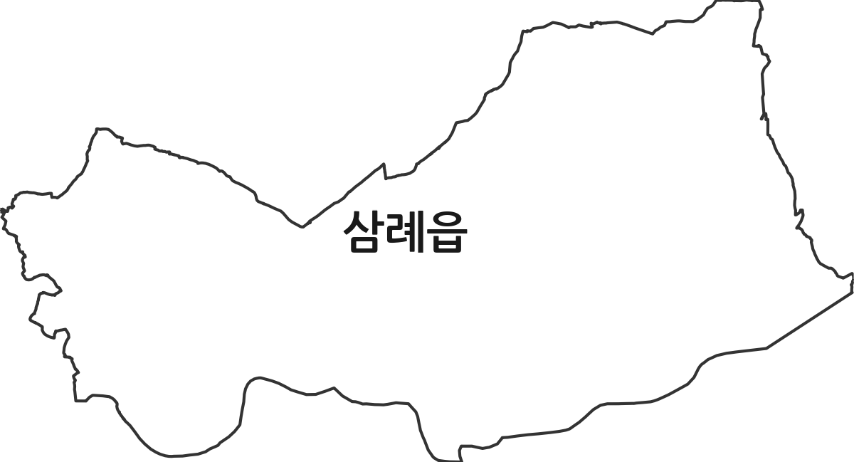전북특별자치도 완주군 삼례읍 행정동 행정구역 경계 지도