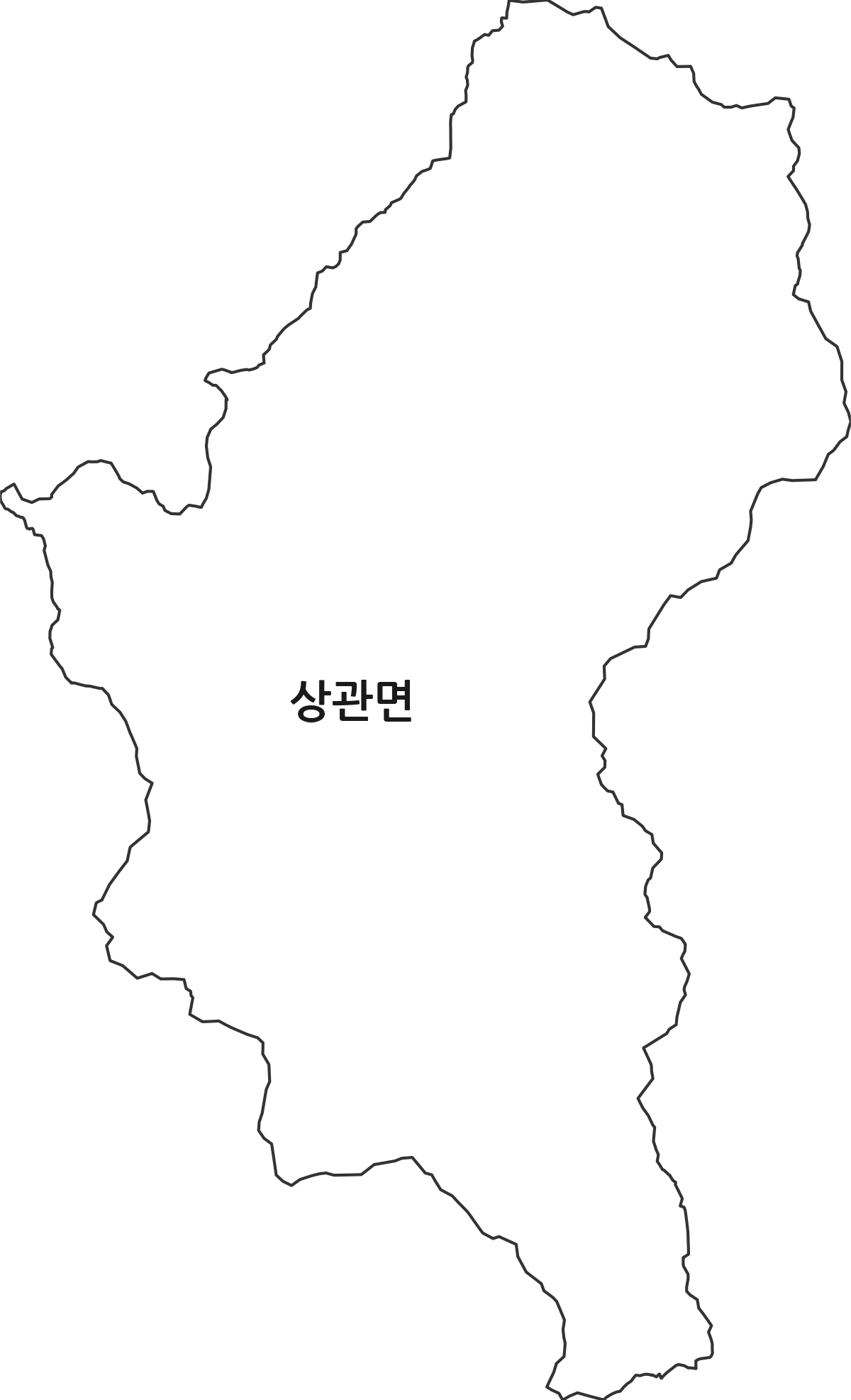 전북특별자치도 완주군 상관면 행정동 행정구역 경계 지도