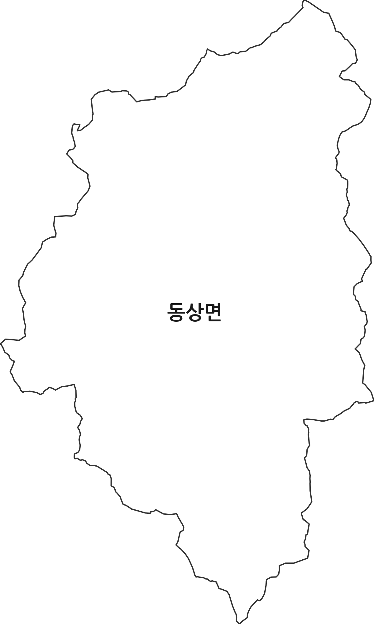 전북특별자치도 완주군 동상면 법정동 행정구역 경계 지도