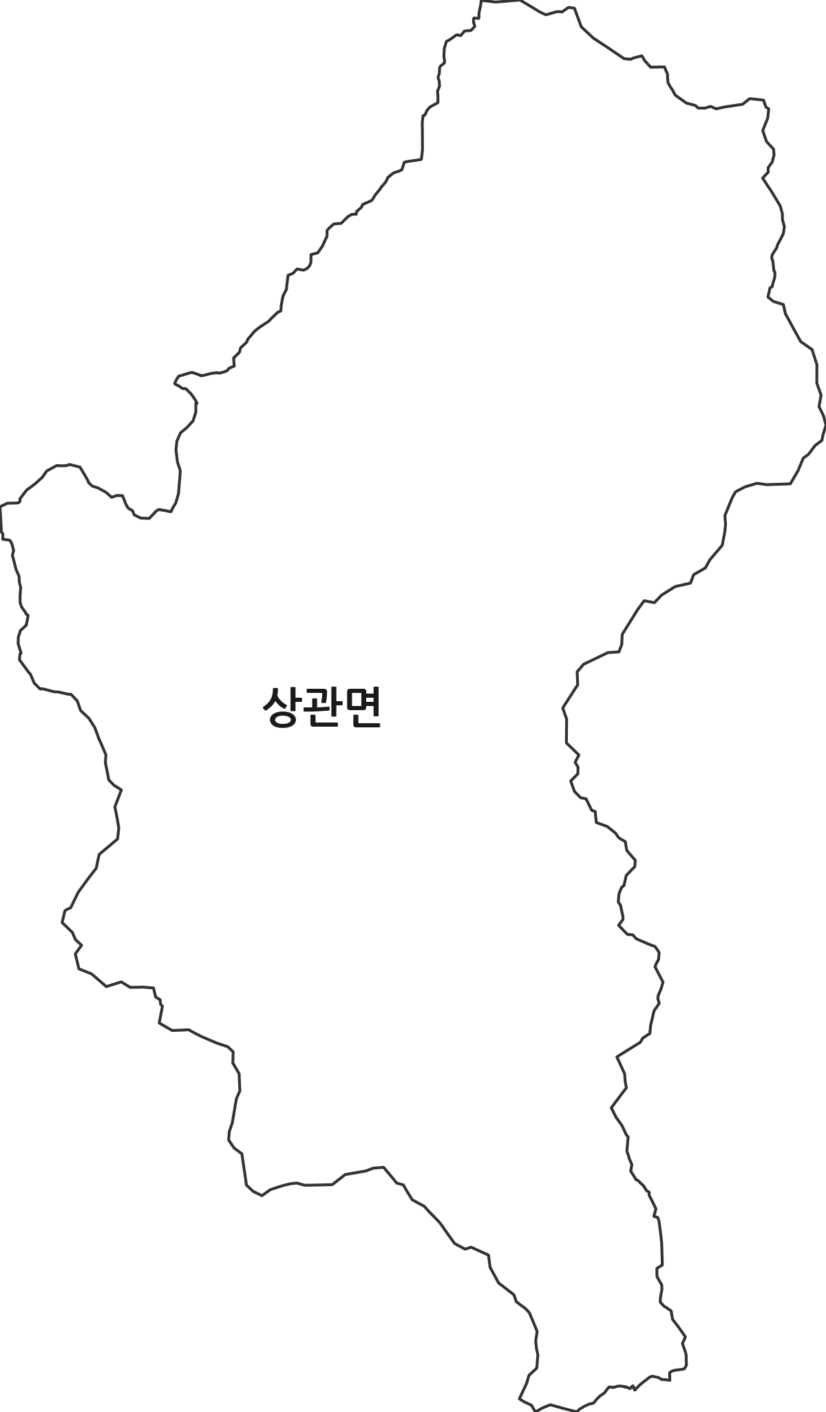 전북특별자치도 완주군 상관면 법정동 행정구역 경계 지도
