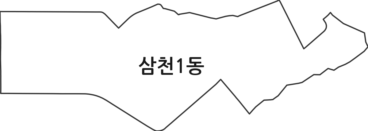 전북특별자치도 전주시 완산구 삼천1동 행정동 행정구역 경계 지도