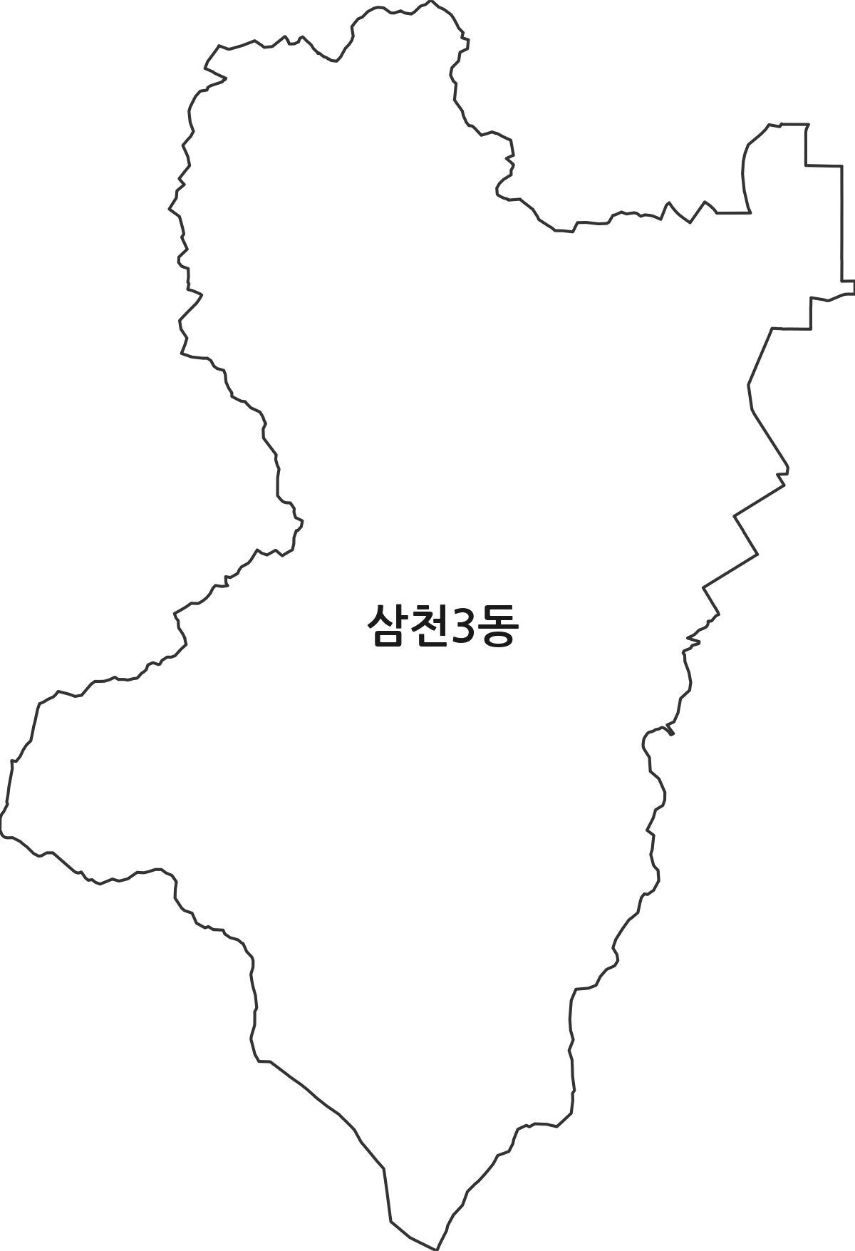 전북특별자치도 전주시 완산구 삼천3동 행정동 행정구역 경계 지도