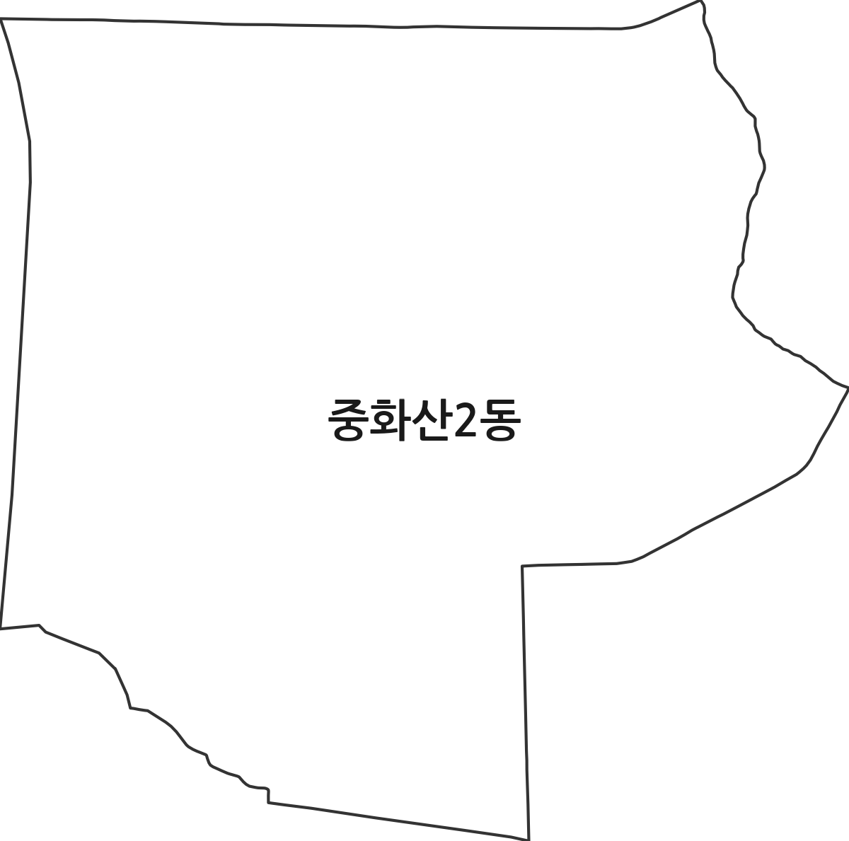 전북특별자치도 전주시 완산구 중화산2동 행정동 행정구역 경계 지도