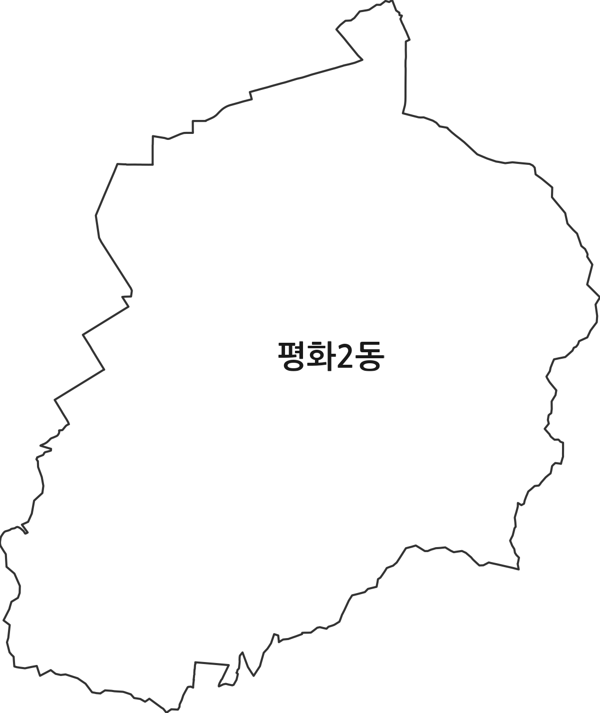 전북특별자치도 전주시 완산구 평화2동 행정동 행정구역 경계 지도