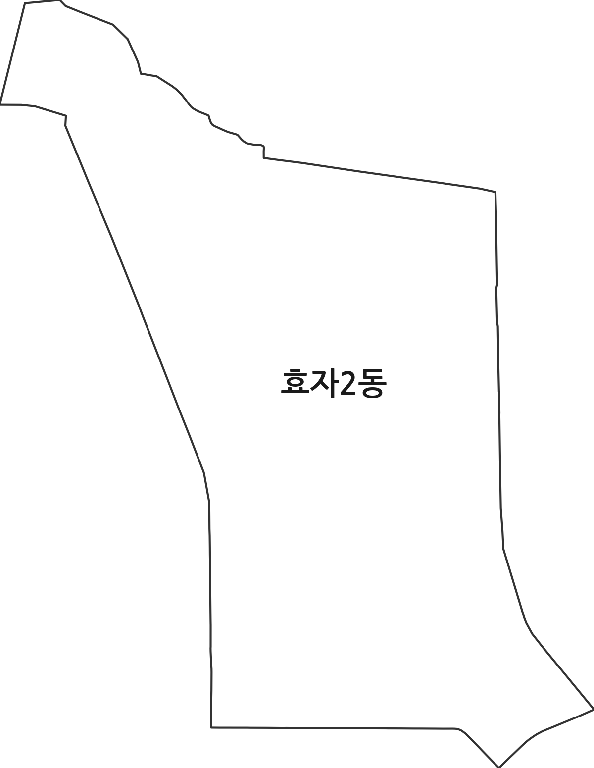 전북특별자치도 전주시 완산구 효자2동 행정동 행정구역 경계 지도