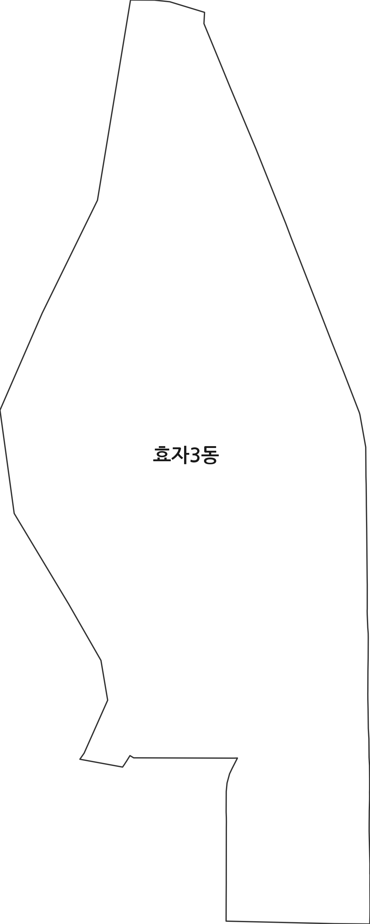 전북특별자치도 전주시 완산구 효자3동 행정동 행정구역 경계 지도