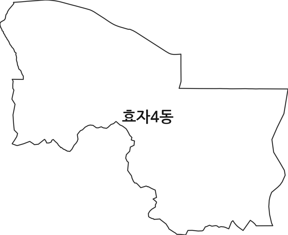 전북특별자치도 전주시 완산구 효자4동 행정동 행정구역 경계 지도