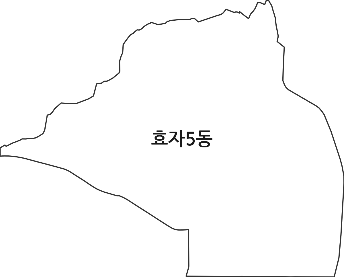 전북특별자치도 전주시 완산구 효자5동 행정동 행정구역 경계 지도