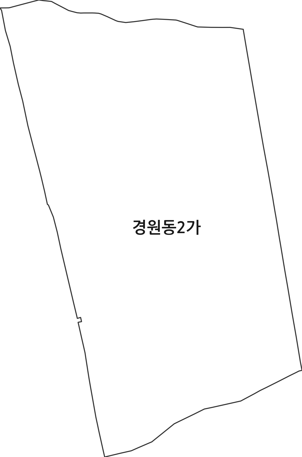 전북특별자치도 전주시 완산구 경원동2가 법정동 행정구역 경계 지도