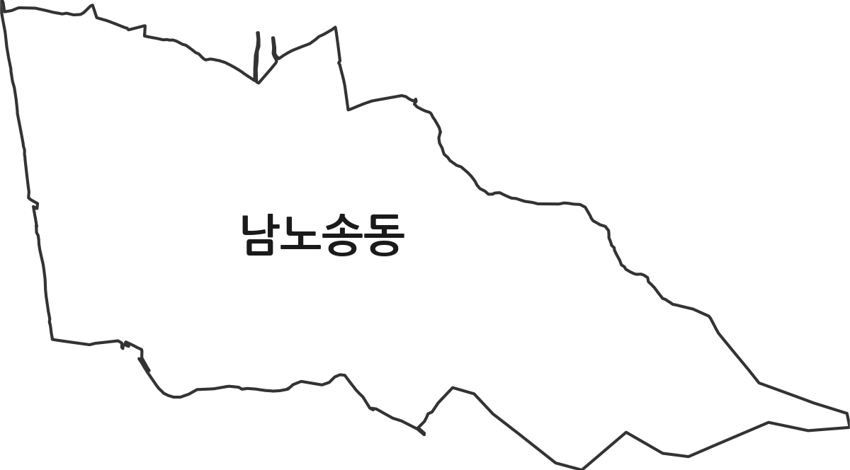 전북특별자치도 전주시 완산구 남노송동 법정동 행정구역 경계 지도