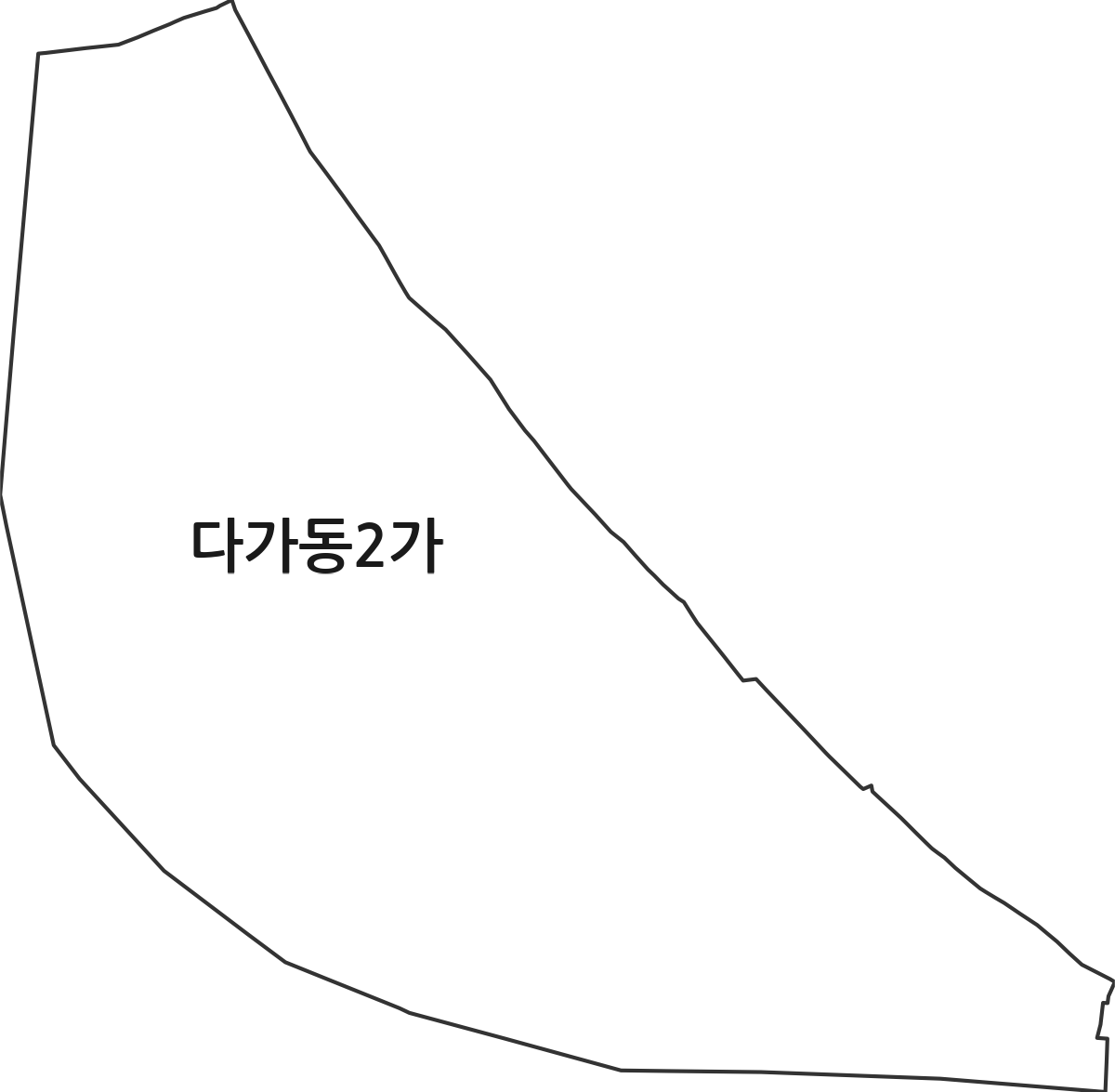 전북특별자치도 전주시 완산구 다가동2가 법정동 행정구역 경계 지도