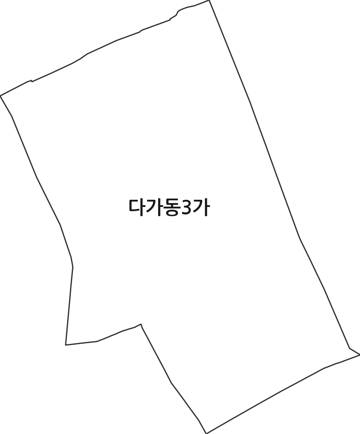 전북특별자치도 전주시 완산구 다가동3가 법정동 행정구역 경계 지도