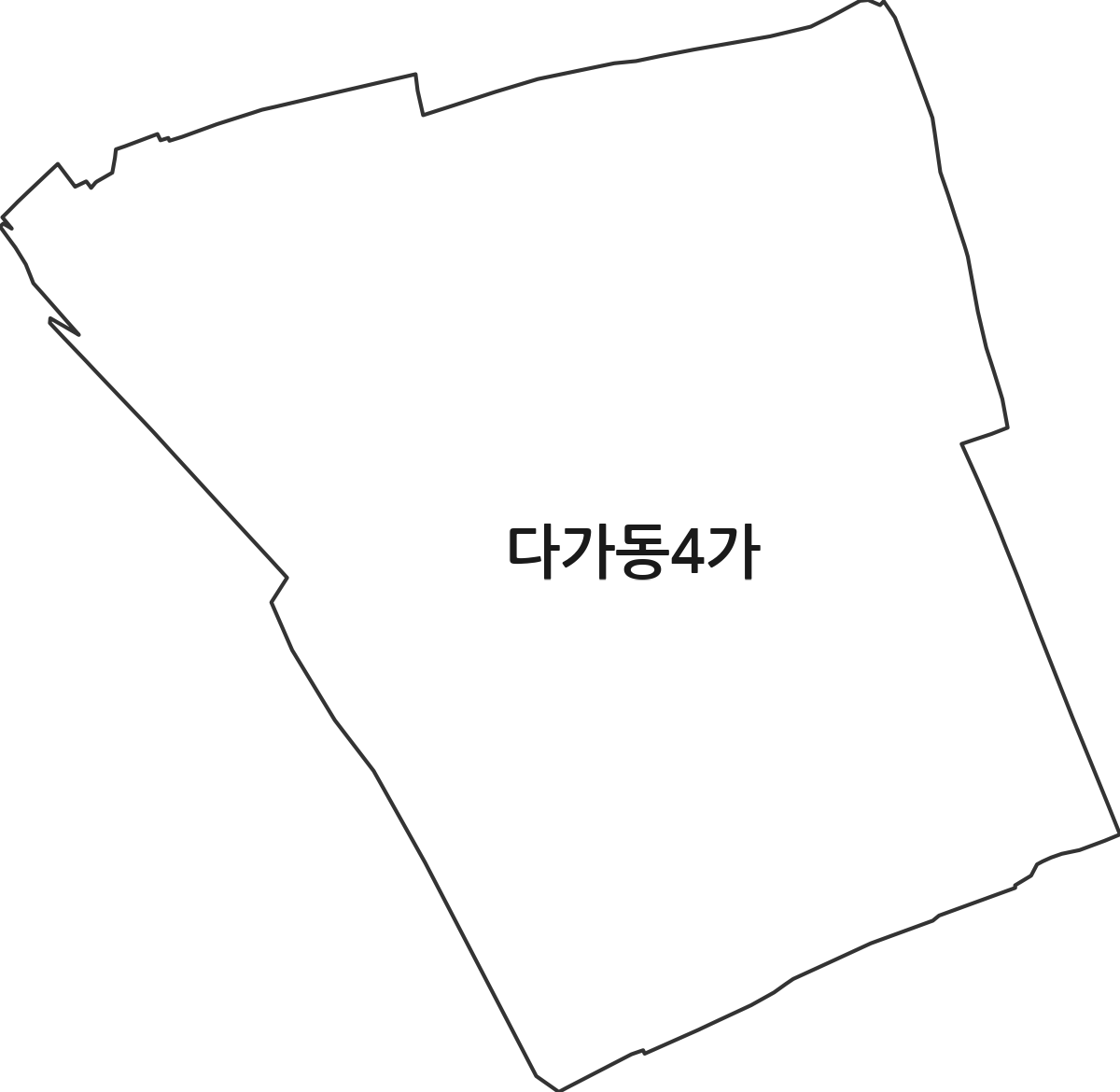 전북특별자치도 전주시 완산구 다가동4가 법정동 행정구역 경계 지도