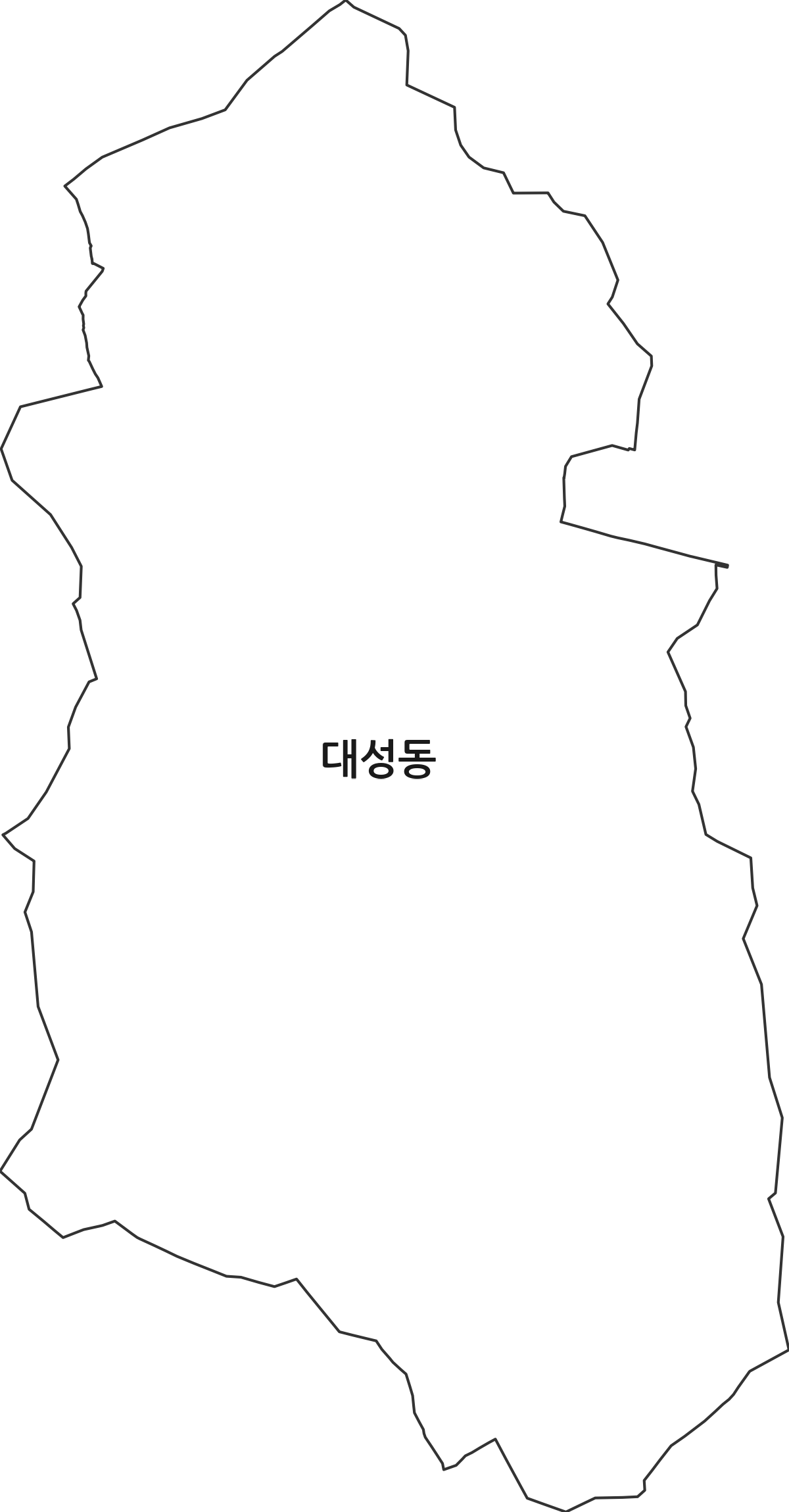 전북특별자치도 전주시 완산구 대성동 법정동 행정구역 경계 지도