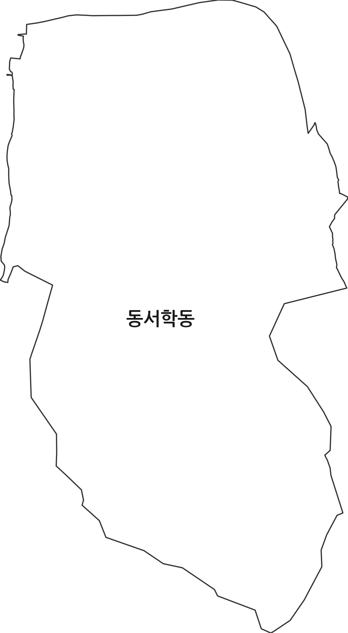 전북특별자치도 전주시 완산구 동서학동 법정동 행정구역 경계 지도