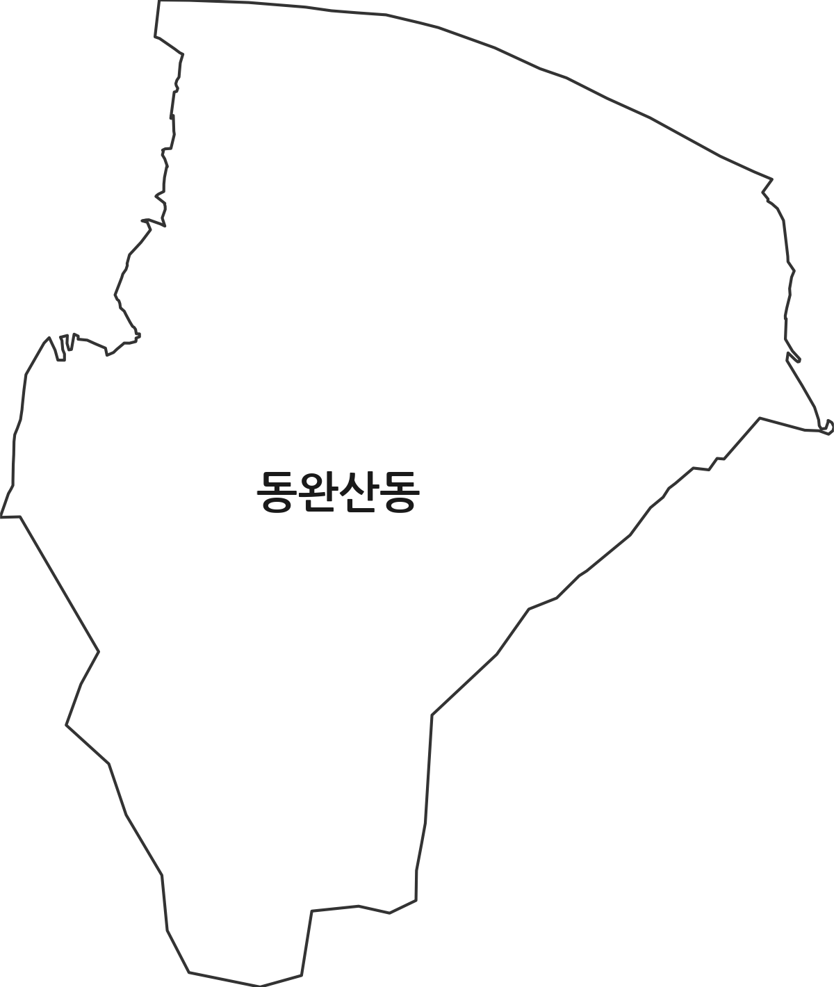 전북특별자치도 전주시 완산구 동완산동 법정동 행정구역 경계 지도