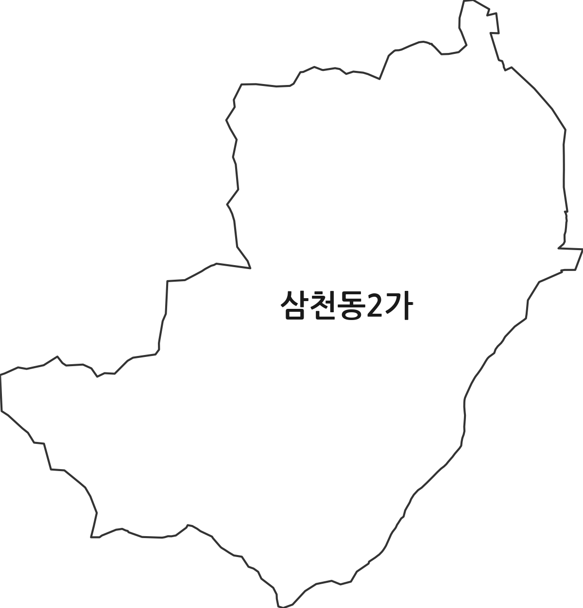 전북특별자치도 전주시 완산구 삼천동2가 법정동 행정구역 경계 지도