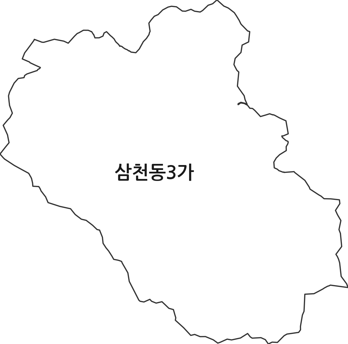 전북특별자치도 전주시 완산구 삼천동3가 법정동 행정구역 경계 지도