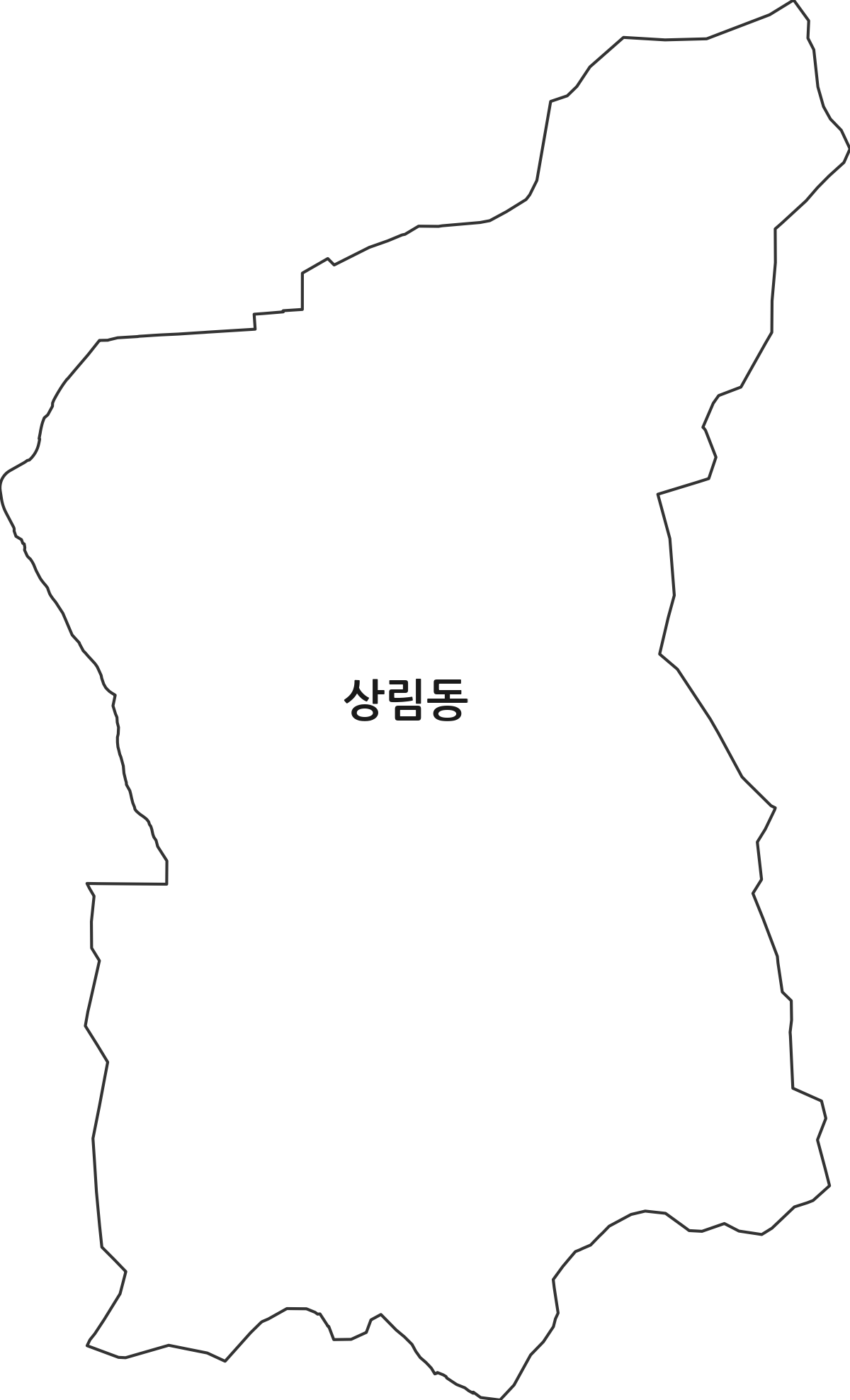 전북특별자치도 전주시 완산구 상림동 법정동 행정구역 경계 지도