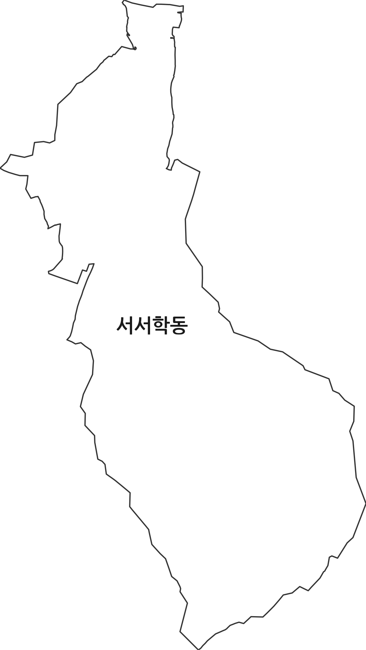 전북특별자치도 전주시 완산구 서서학동 법정동 행정구역 경계 지도