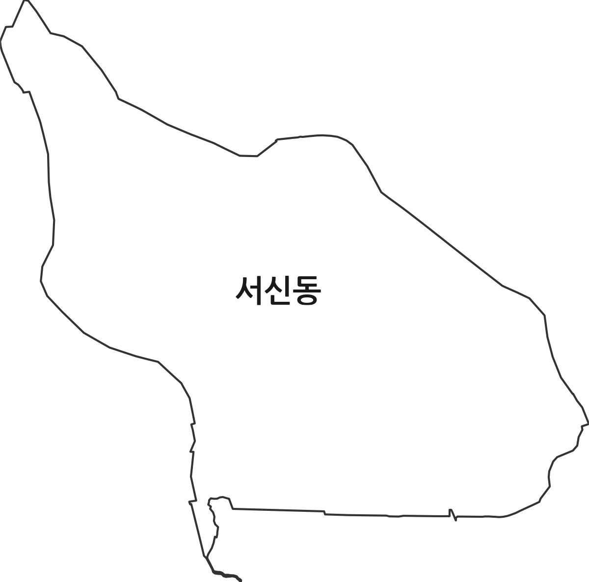 전북특별자치도 전주시 완산구 서신동 법정동 행정구역 경계 지도