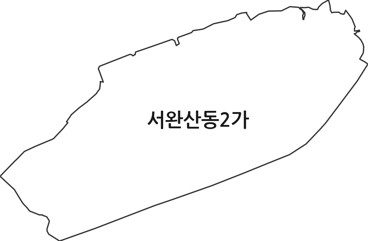 전북특별자치도 전주시 완산구 서완산동2가 법정동 행정구역 경계 지도