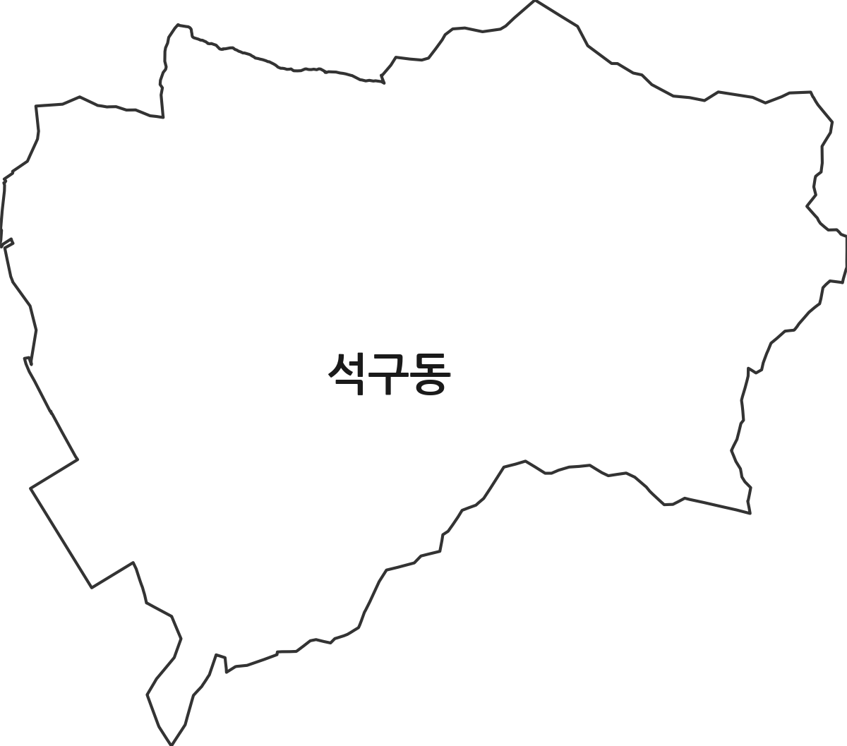 전북특별자치도 전주시 완산구 석구동 법정동 행정구역 경계 지도