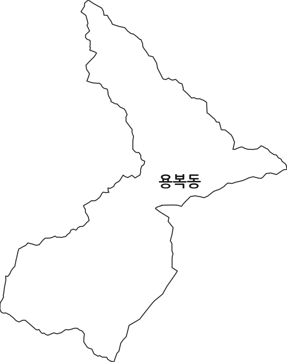 전북특별자치도 전주시 완산구 용복동 법정동 행정구역 경계 지도
